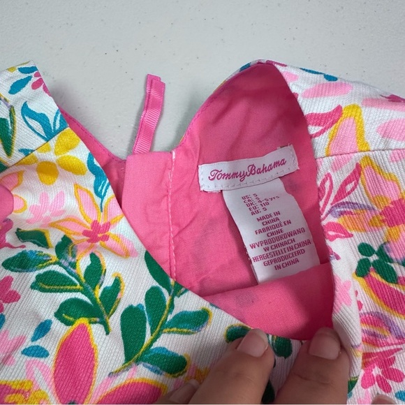 Tommy Bahama Pink and Yellow Sleeveless Sundress - Picture 3 of 8